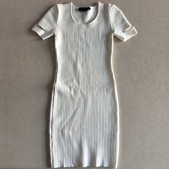 Alexander Wang Slit Sleeve Knit Dress ALT ASO Isabelle Lightwood - Picture 3 of 9